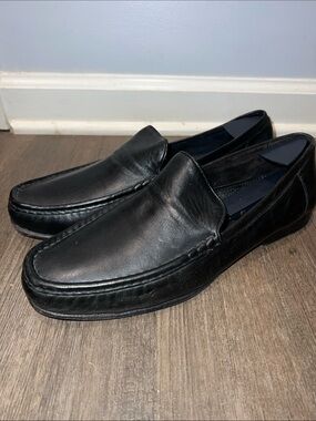 Cole Haan Men's Black Leather Slip-On Loafers